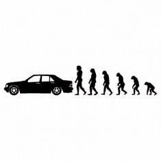 Sticker Auto Evolutie maimuta - Mercedes foto