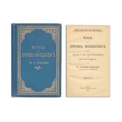 Dr. Ilarion Pușcariu, Manual de istoria bisericească, 1901 foto