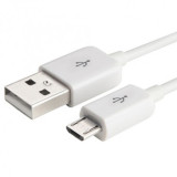 Cablu de date USB 2.0 la Micro USB Culoare Alb, Lungime 2 Metri