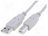 Cablu USB A mufa, USB B mufa, USB 2.0, lungime 1.8m, gri, VCOM - CU201-018-PB