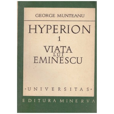 George Munteanu - Hyperion (1) Viata lui Eminescu - 100118 foto