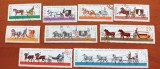 POLONIA-1970-80-''SERII TEMATICE COMPLETE9VAL.stampilate=TRASURI-Vezi-Scan