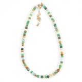 Colier boho cu margele multicolore
