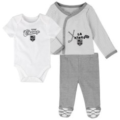 Los Angeles Kings body de copii 3 Piece Set - Batole 0-3 Měs&iacute;ce