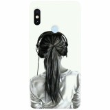 Husa silicon pentru Xiaomi Mi 8, Girl With Headphone