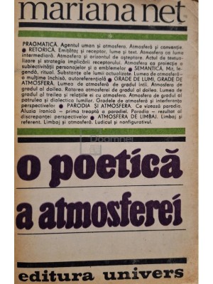 Mariana Net - O poetica a atmosferei (Editia: 1989) foto