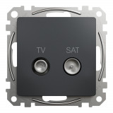 Priza TV SAT trecere 7 dB Schneider Sedna antracit SDD114474S