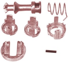 Kit reparatie incuietoare yala butuc usa fata Techstar, compatibil cu BMW X5 E53, X3 E83, stanga sau dreapta, metal, 7 piese