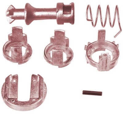 Kit reparatie incuietoare yala butuc usa fata Techstar, compatibil cu BMW X5 E53, X3 E83, stanga sau dreapta, metal, 7 piese, cod OE 51217035421 foto