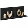 Dulap perete Gossi, 70x16.5x30 cm, lemn prelucrat, negru, raft suspendat