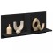 Gossi dulap de perete, negru, 70x16,5x30 cm, lemn prelucrat