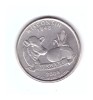Moneda SUA 25 centi/quarter dollar 2004 P, Wisconsin 1848, stare foarte buna, America de Nord, Cupru-Nichel