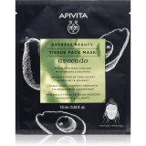 Apivita Express Beauty Moisturizing Tissue Face Mask Avocado mască textilă hidratantă pentru netezirea pielii 10 ml