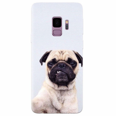Husa silicon pentru Samsung S9, Simple Pug Selfie foto