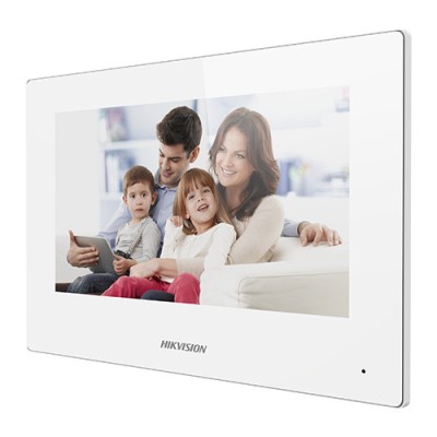 Monitor videointerfon TCP/IP Wireless, Touch Screen TFT LCD 7inch , alb - HIKVISION DS-KH6320-WTE1-W foto