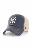 47brand sapca MLB New York Yankees culoarea albastru marin, modelator, 47 Brand