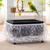 Pungi pentru colivie, 64x60 cm, set 5 buc, transparente, cu elastic, CMCLASS