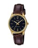 Ceas Dama Casio Collection LTP-V005GL-1B, Curea Piele Naturala, Cadran Analog, Rezistent Apa 3ATM, Diametru 28mm