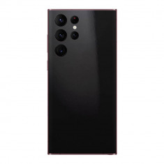 Set Doua Folii Skin Acoperire 360 Compatibile cu Samsung Galaxy S22 Ultra Wrap Skin Intense Black