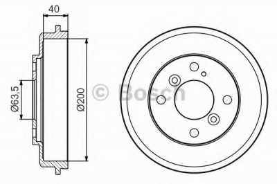 Tambur frana FORD FIESTA VI (2008 - 2016) BOSCH 0 986 477 240 foto