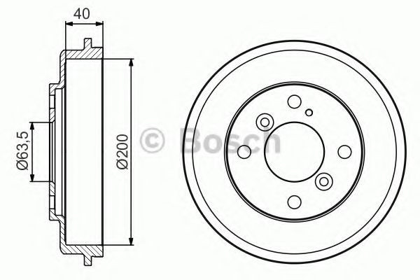 Tambur frana FORD FIESTA VI (2008 - 2016) BOSCH 0 986 477 240