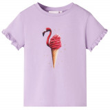 Tricou de copii, liliac, 116, vidaXL