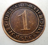 B.241 GERMANIA WEIMAR 1 REICHSPFENNIG 1935 J