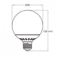 Sursa de iluminat, bec GLOBE G95 14W E27 ADVANCE 3000K