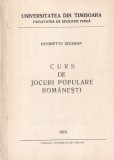 Carte Curs de Jocuri Populare Romanesti Henriette Secosan - 1974, Brosata, 103 Pagini, 13x20cm, Romana