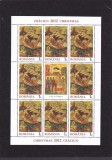 ROMANIA 2012 CRACIUN MINICOALA DE 8 TIMBRE + 1V, MNH., Religie, Nestampilat