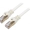 Patch cord rețea alb 3m S/FTP Cat6a LSZH aurit