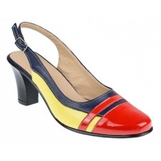 Pantofi dama eleganti din piele naturala - Model decupat cu toc de 5cm - S301RBLG
