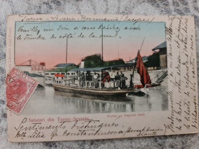 Salutari din Turnu Severin - Portul cu vaporul local. foto