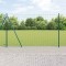 vidaXL &Icirc;ngrădire cu st&acirc;lpi Verde 1.4 x 10 m Oțel