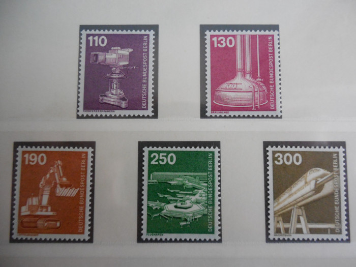 Serie timbre nestampilate flora flori Germania Berlin Vest MNH Berlin West