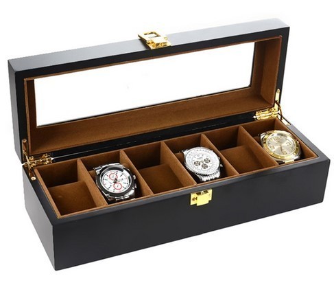 Caset? pentru 6 ceasuri, interior cafeniu - WZ2490