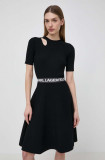 Cumpara ieftin Karl Lagerfeld rochie culoarea negru, mini, evazati