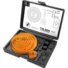 Set de 16 carote inelare pt. lemn, dim 19 mm - 127 mm, H25 mm