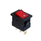 Intrerupator CR 19.2x13mm 3A 250Vac rosu cu iluminare