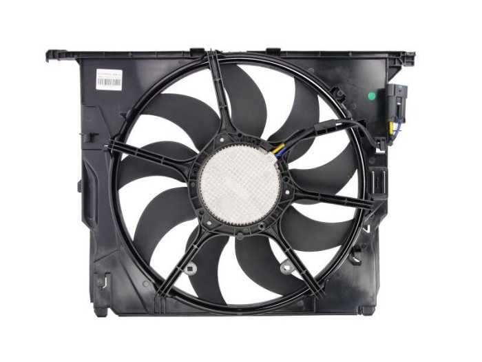 GMV radiator electroventilator BMW Seria 5 F10/F11, 03.2010-2017, 550i, motor 4.4 V8 T, benzina, 850 W; 497 mm; 3 pini