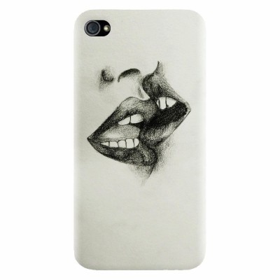 Husa silicon pentru Apple Iphone 4 / 4S, Kiss foto
