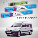 Cumpara ieftin Ștergătoare Renault Kangoo I Van 2 uși 1997-2007 | Set Față și Spate Flat Premium &ndash; TeamCar&reg;