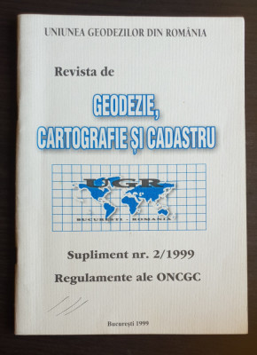 Revista de geodezie, cartografie și cadastru - supliment nr. 2 / 1999 foto