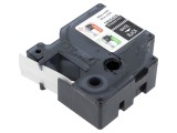 Bandă Neagră 19mm x 5,5m cu Caracter Alb