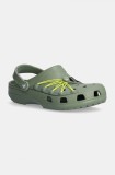 Crocs papuci Classic Lockdown Clog barbati, culoarea verde, 210393