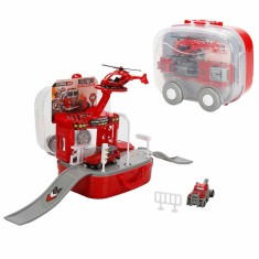 Set de joaca cu vehicule, Maxx Wheels, Car Park, Rescue Fire Control