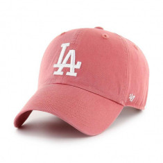 47brand șapcă de baseball din bumbac MLB Los Angeles Dodgers culoarea roz, cu imprimeu B-RGW12GWSNL-IRA