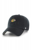 47brand șapcă Chicago Blackhawks culoarea negru, cu imprimeu, 47 Brand