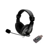 Casti cu micr. Spacer USB 2.0, negru