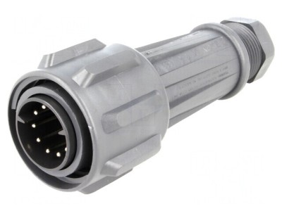 Conector Circular Mufă Tată 10 PIN-uri Alamă foto